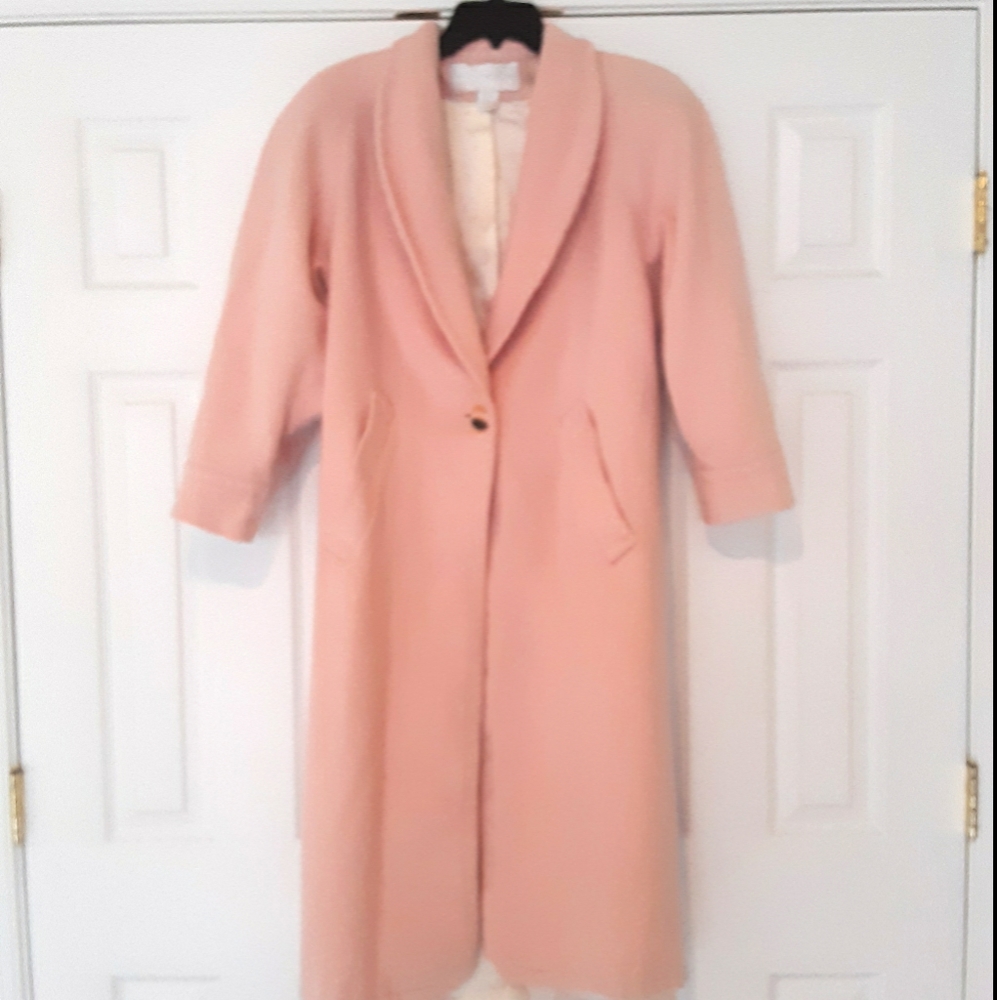 Pink Long Wool Coat